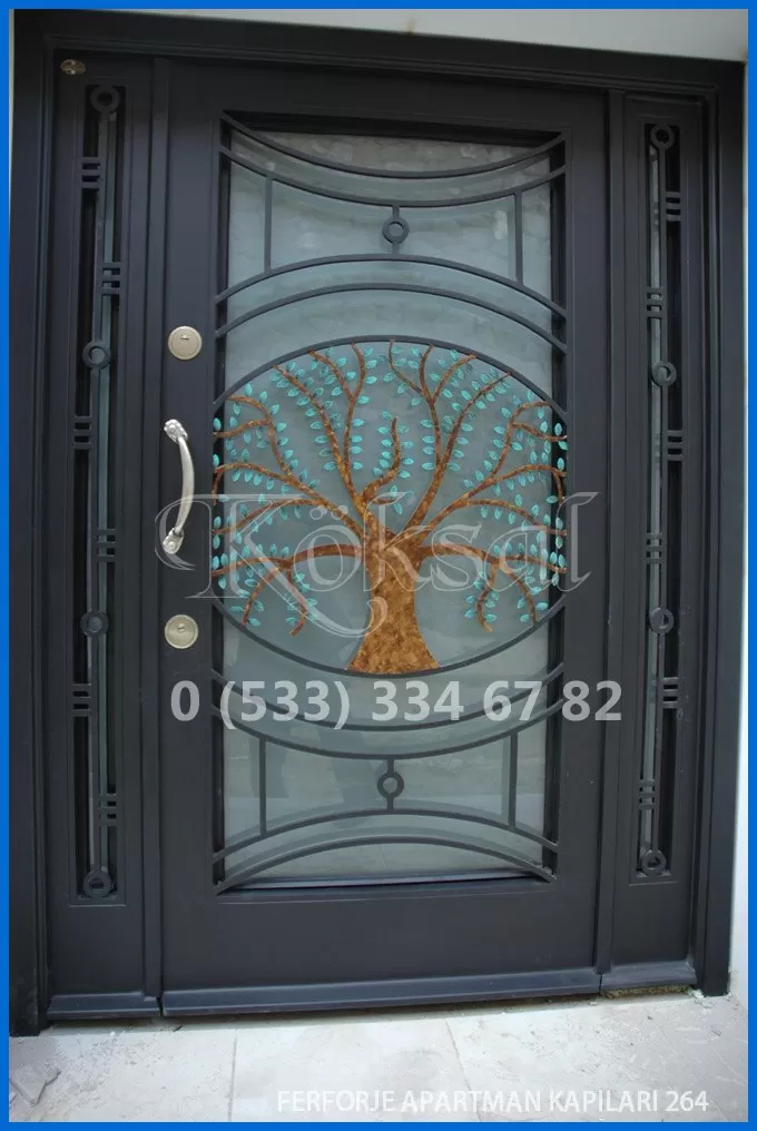 motifli villa kapı model